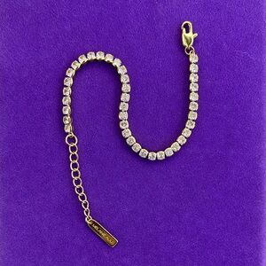 💛 Melanie Auld Gold Plated CZ Tennis Bracelet | Minimal Luxe | Designer